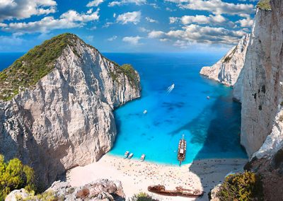 Die Navagio Bucht auf der Insel Zakynthos