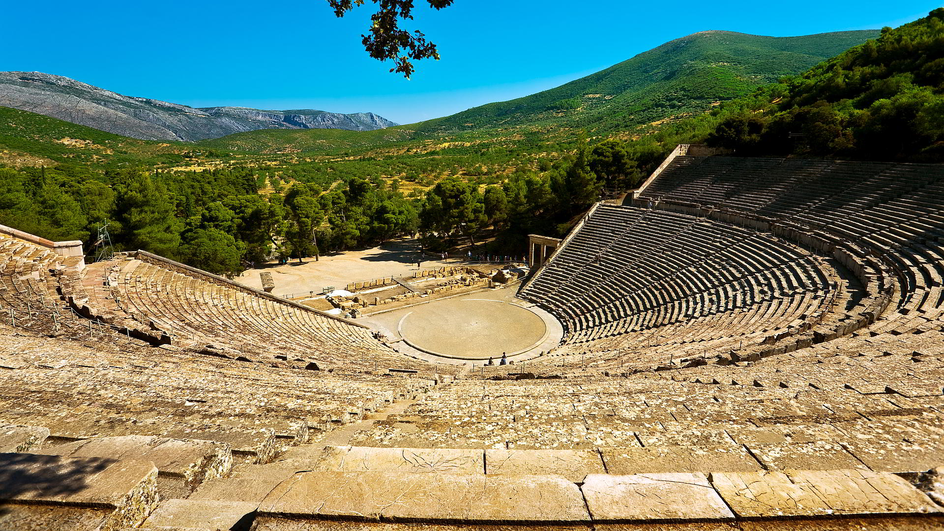 Amphitheater Epidaurus Amphitheater in Epidaurus, Griechenland